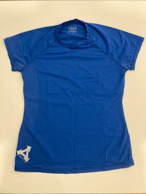 Xcel Blue Women's Short Sleeve Sun Shirt UPF 30+ Small